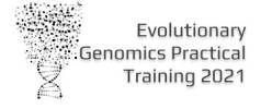 Evolutionary Genomics Practical Training 2021 logo